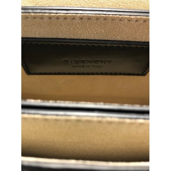 GIVENCHY Gv3 Small Quilted Black Goat Skin Leather Shoulder Bag - Picture 9 of 11